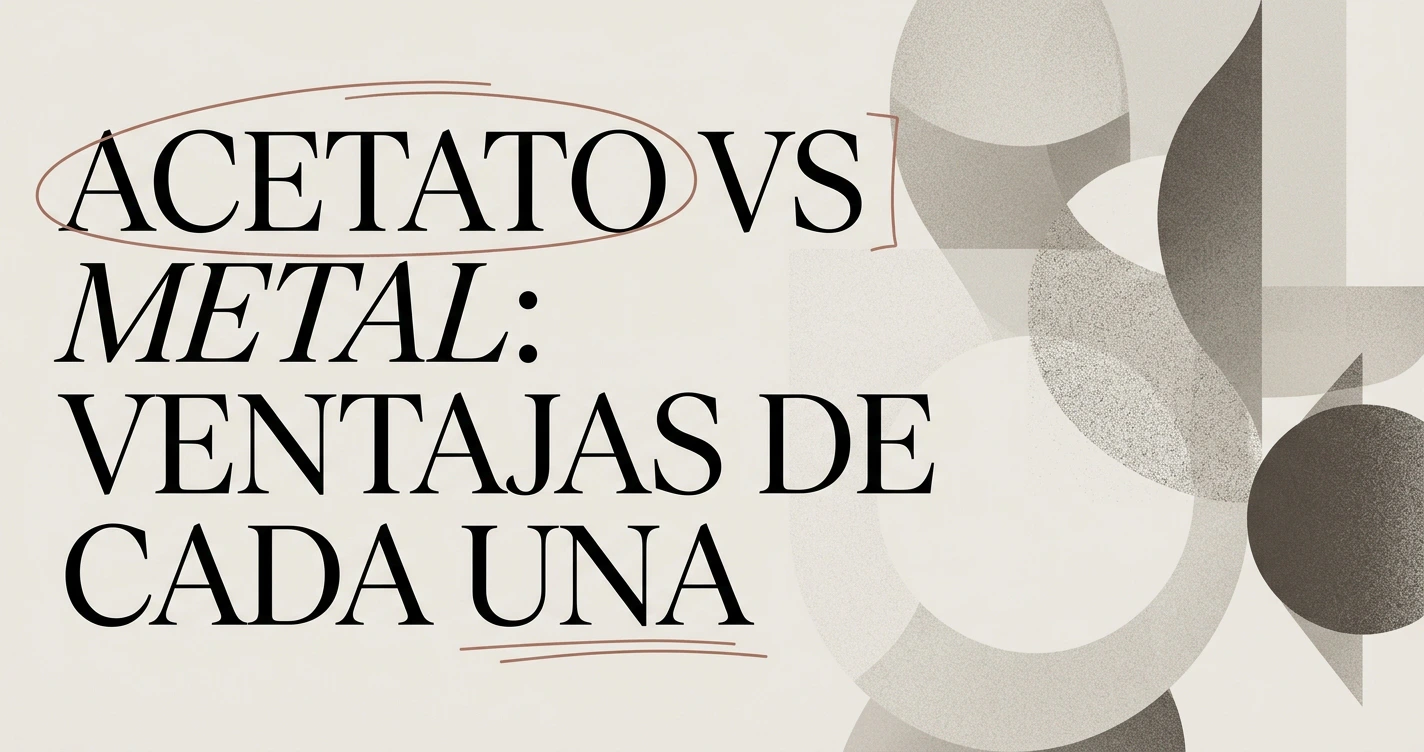 Monturas de acetato vs metal: ventajas de cada una
