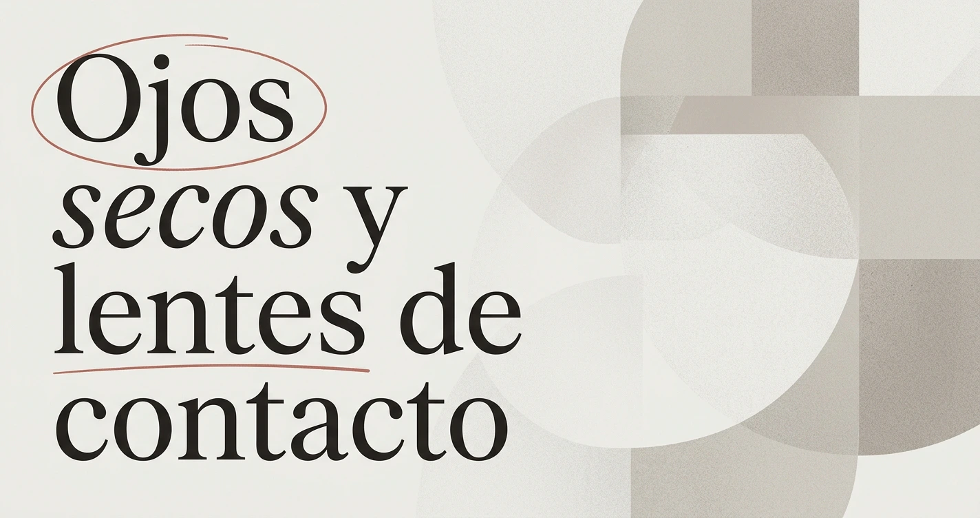 Ojos secos y uso de lentes de contacto: qué hacer