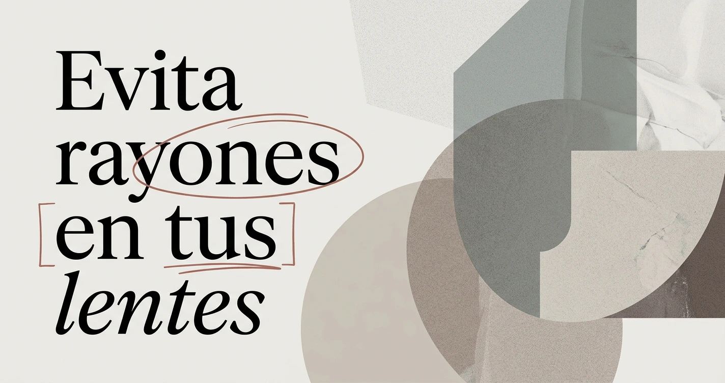 Cómo evitar rayones y daños en tus lentes