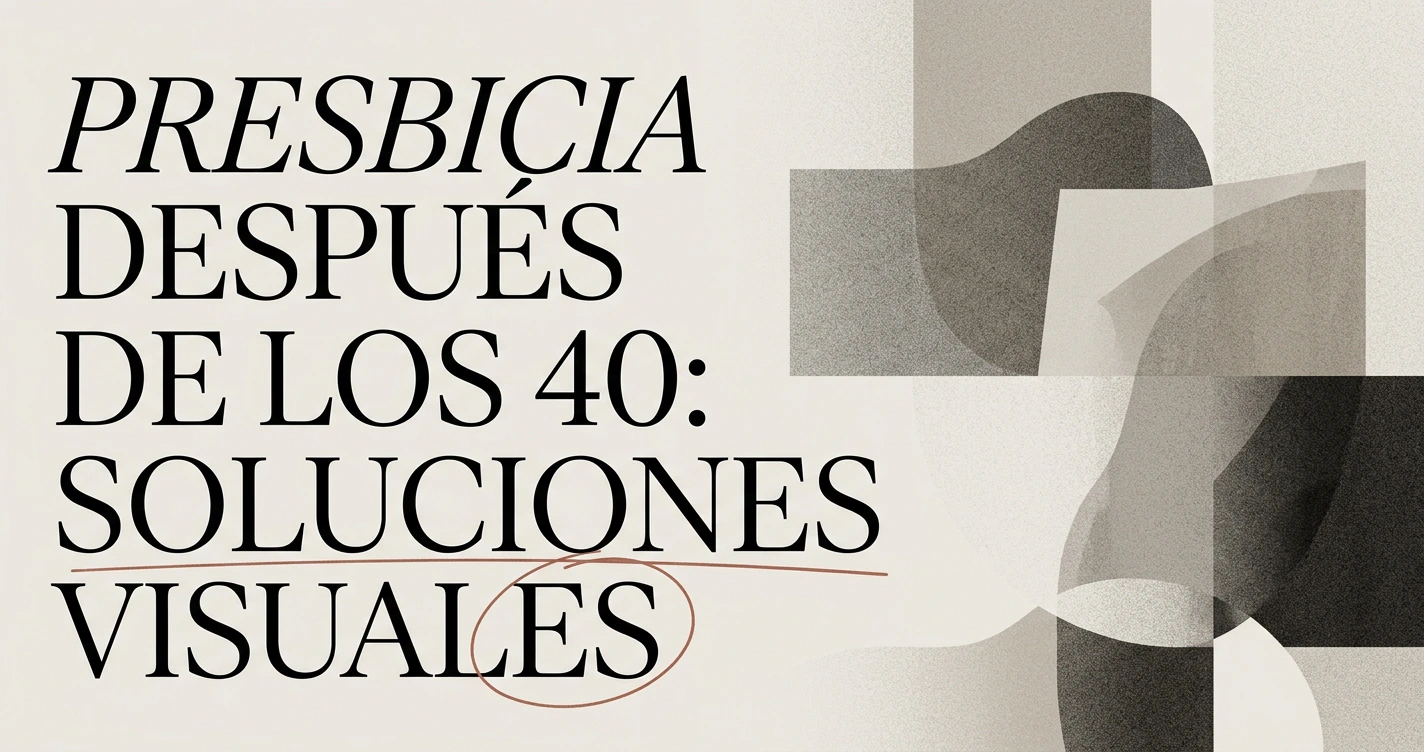 Presbicia después de los 40: soluciones visuales