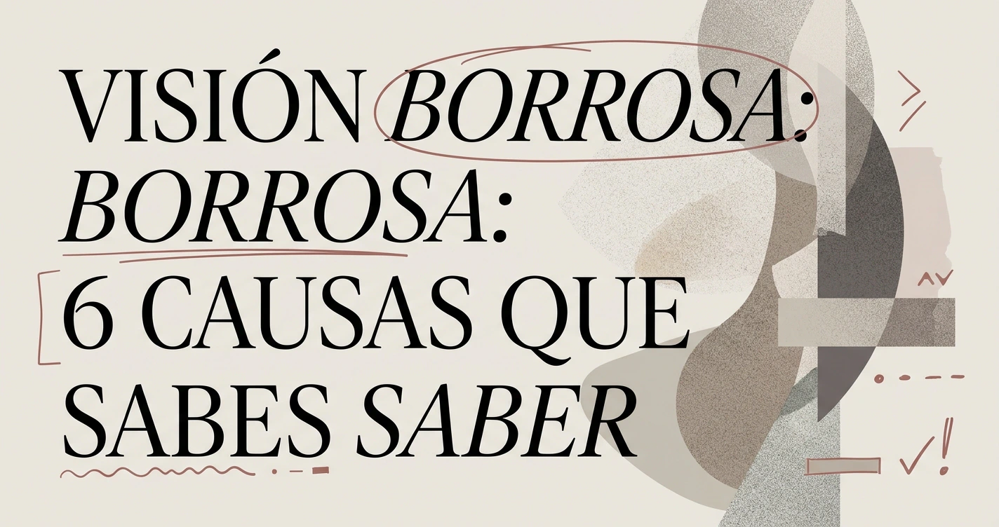 Visión borrosa: 6 causas que no debes ignorar